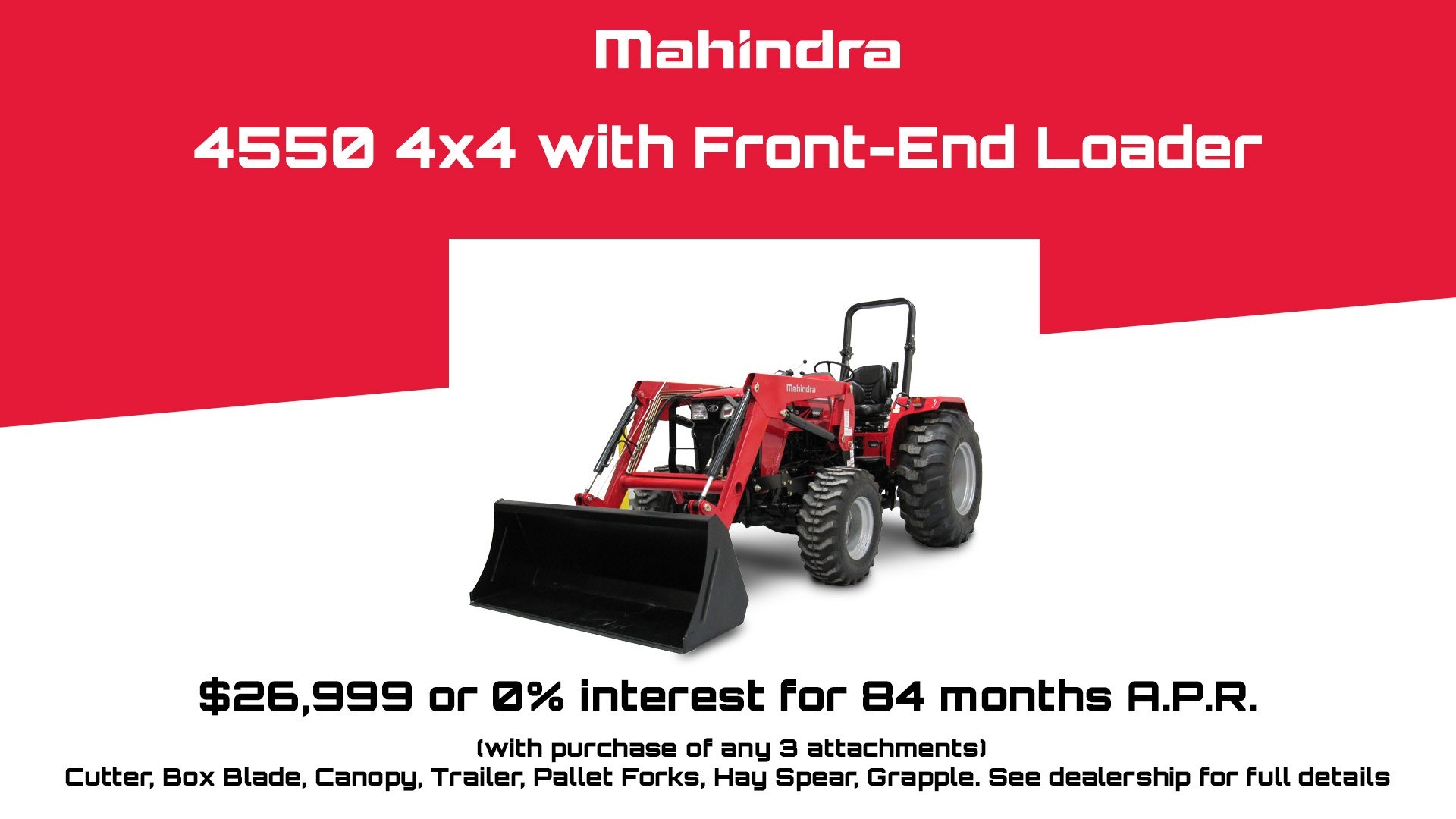 Mahindra 4550 4x4 special